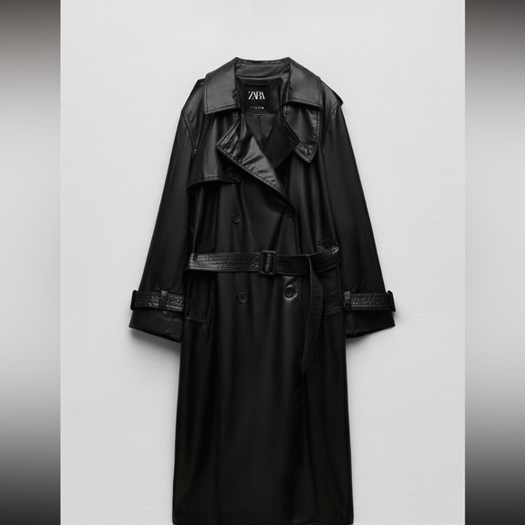 Zara Jackets & Coats Zara Leather Trench Coat Poshmark